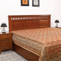  Pedana Kalamkari Block Printing Cotton Double Bed Cover Online at iTokri.com