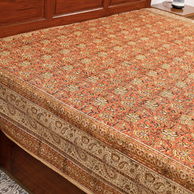  Pedana Kalamkari Block Printing Cotton Double Bed Cover Online at iTokri.com