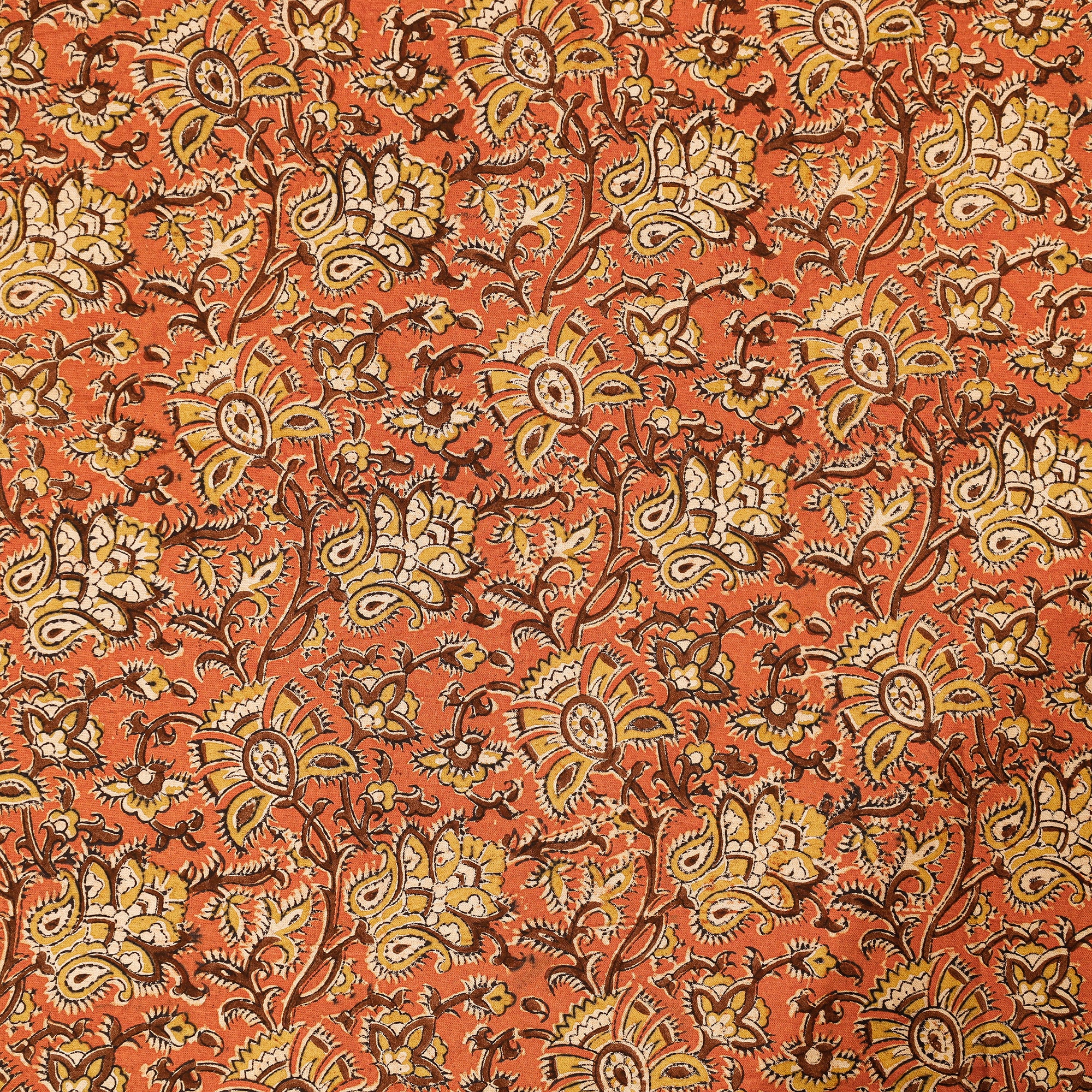  Pedana Kalamkari Block Printing Cotton Double Bed Cover Online at iTokri.com