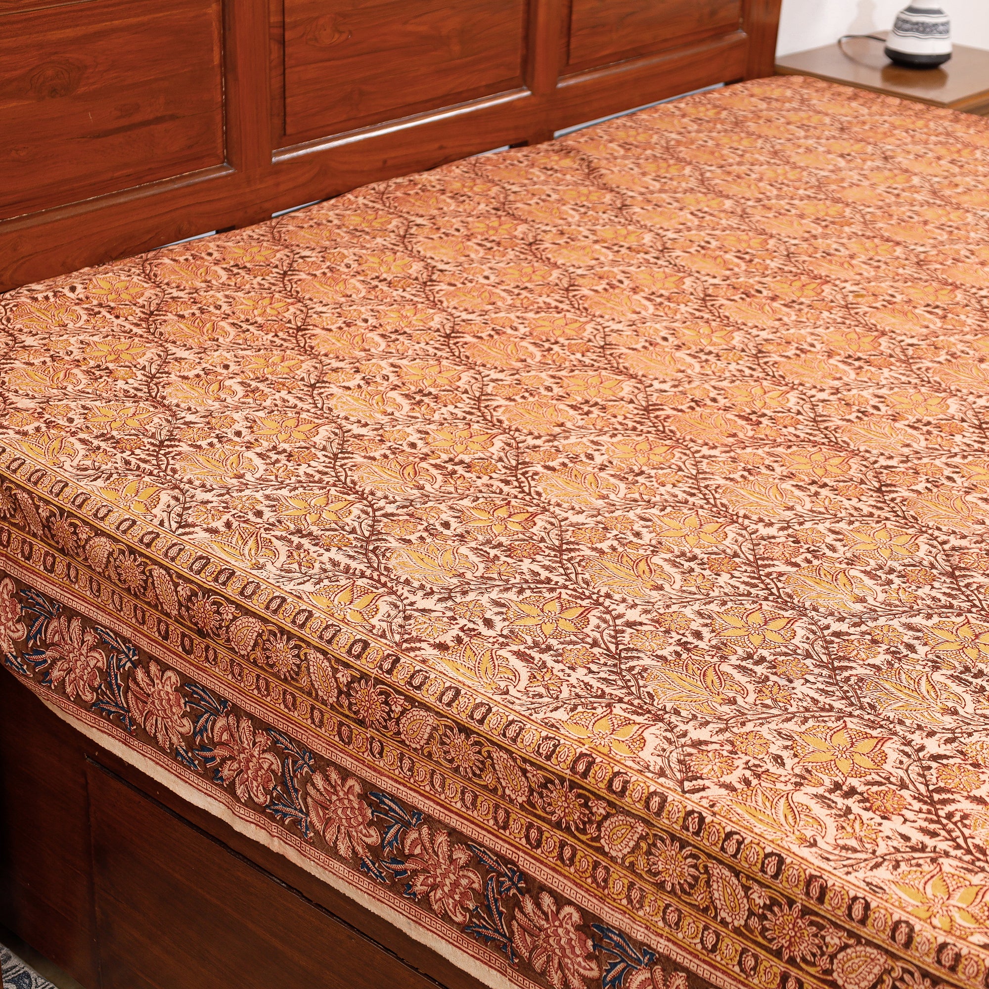 kalamkari double bed cover
