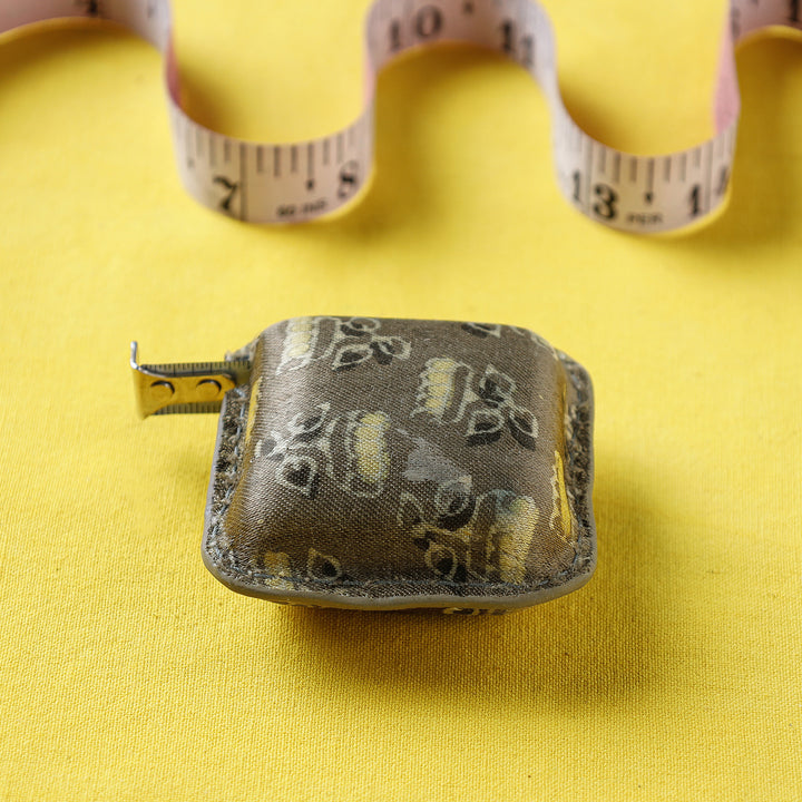 Yellow - Sanganeri Block Printed Multipurpose Measuring Tape 07