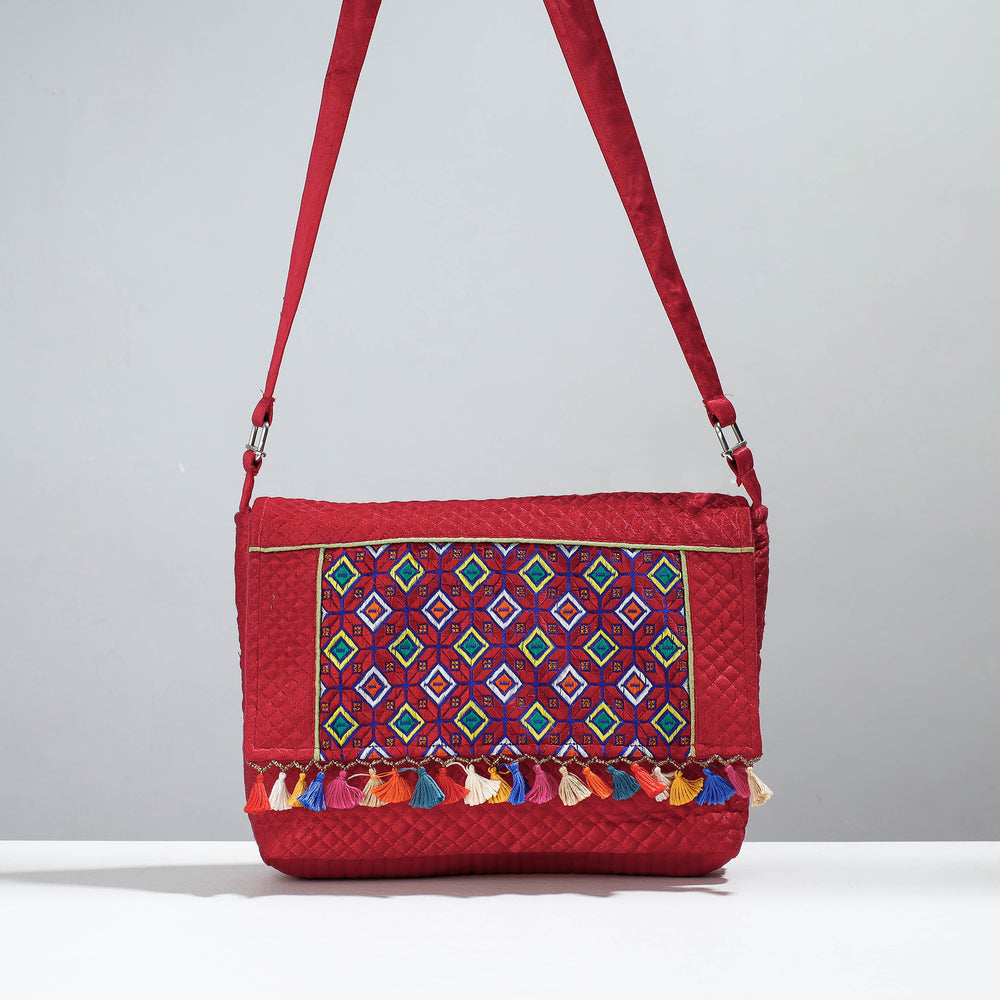 embroidery sling bag