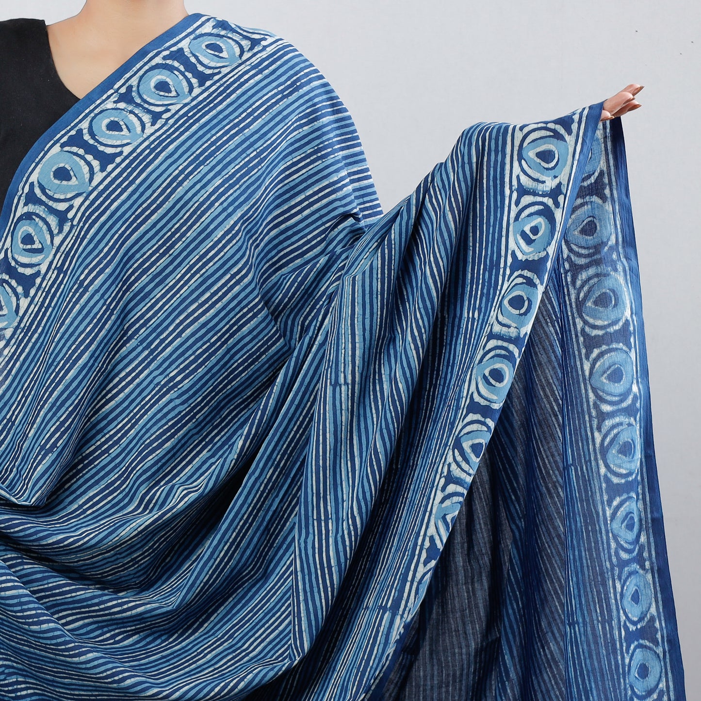 block printed cotton dupatta