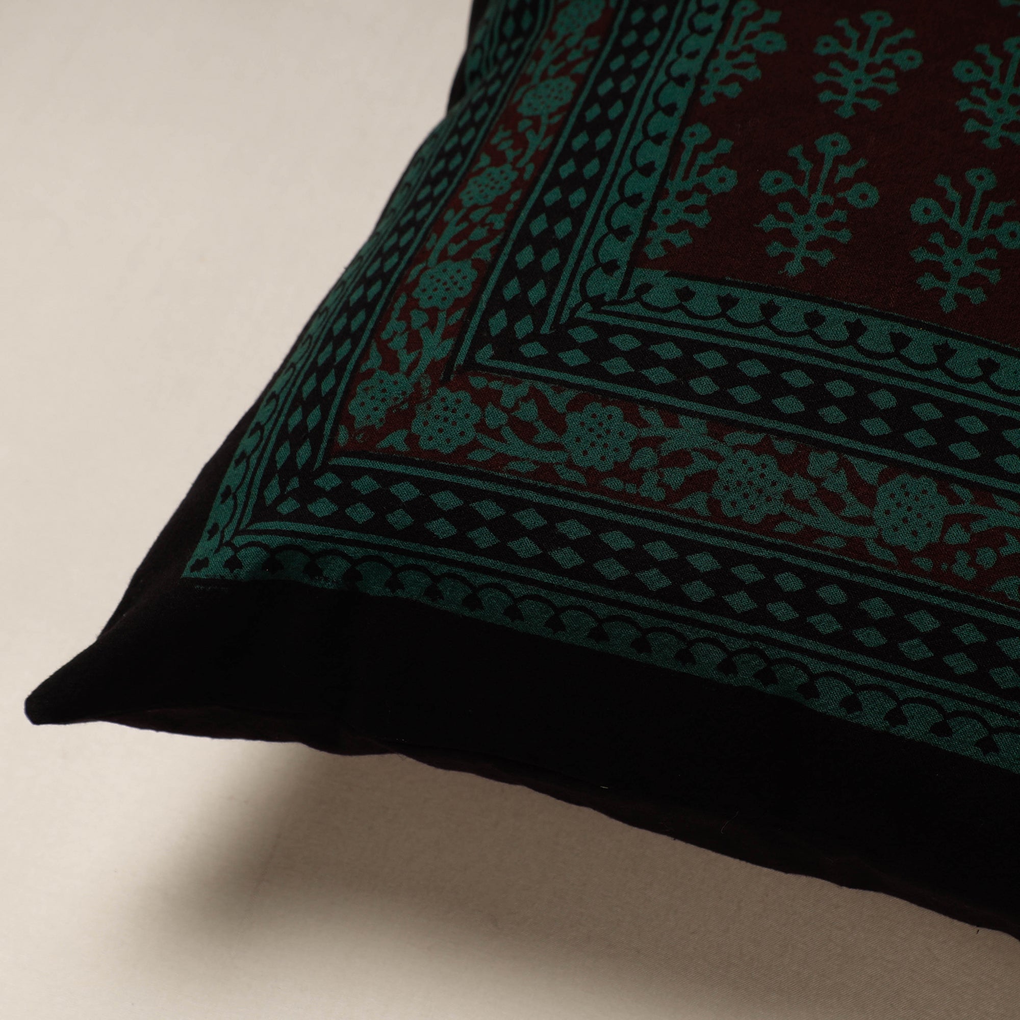  Bagh Block Printed Cotton Cushion Cover 