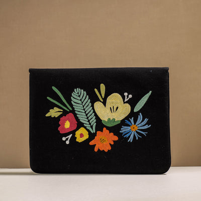 Aari Hand Embroidery Cotton Duck IPad Sleeve (10 x 13 in)