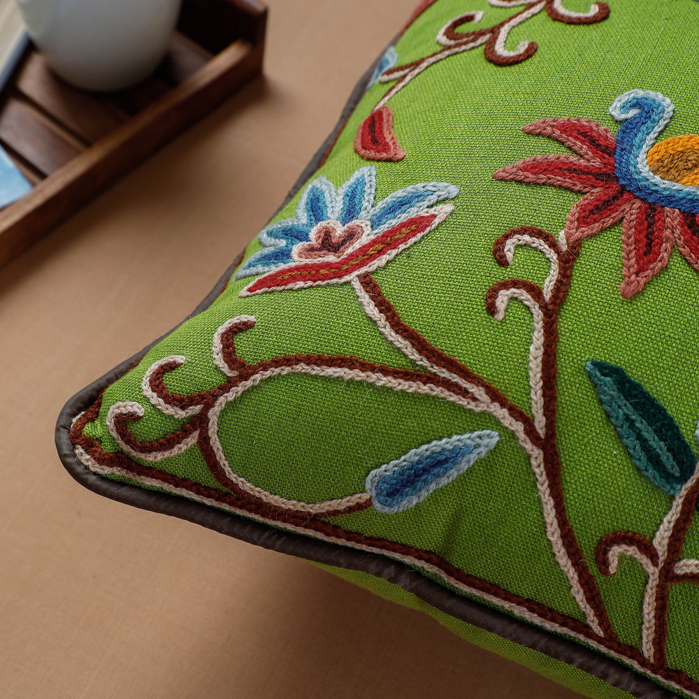 Aari Embroidery Cushion Cover