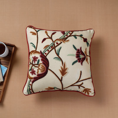 Aari Embroidery Cushion Cover