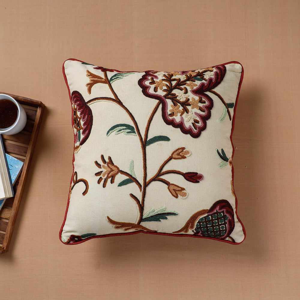 Aari Embroidery Cushion Cover