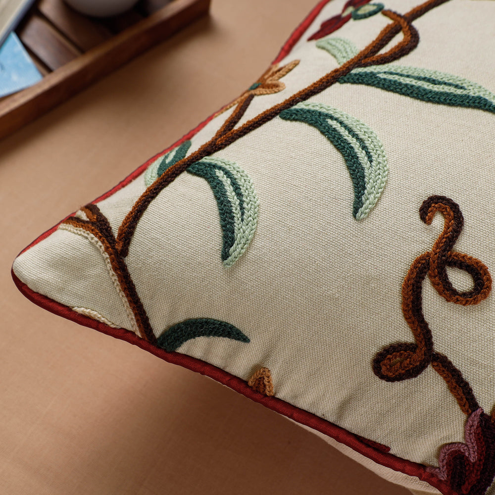 Aari Embroidery Cushion Cover