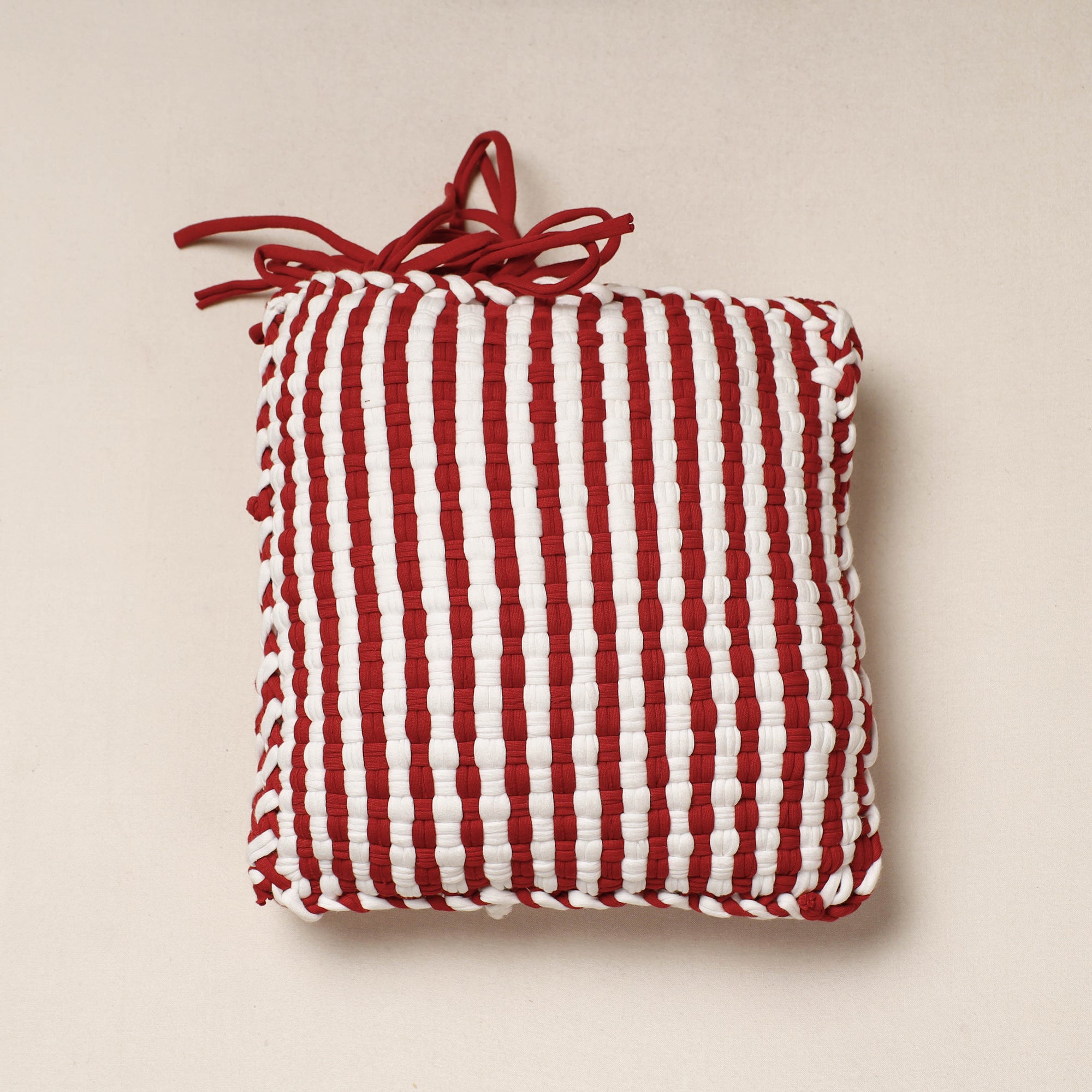  Handwoven Upcycled Cotton Cushion Cover Online at iTokri.com