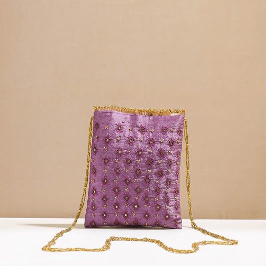 Pink - Kala Raksha Rabari Hand Embroidery Sling Bag
