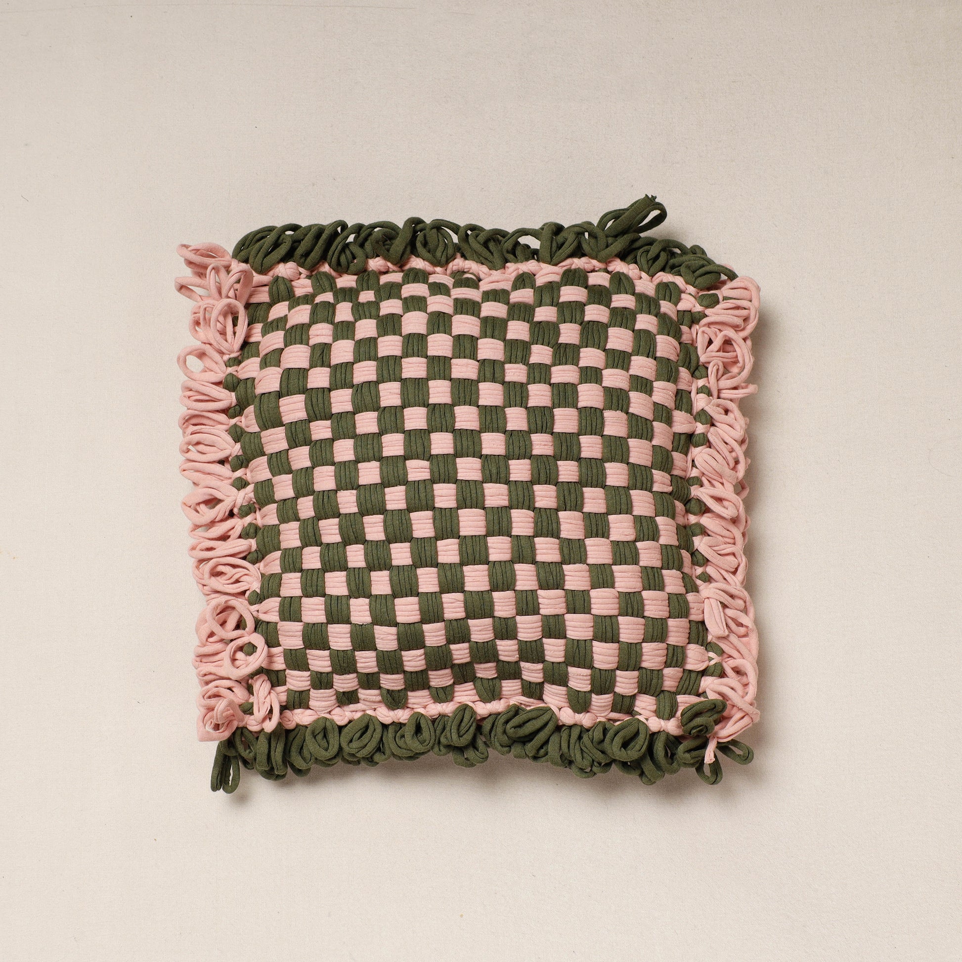 Handwoven Upcycled Cushion Cover