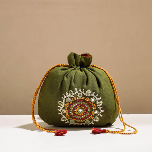 Kala Raksha Rabari Hand Embroidery Potli Bag