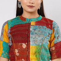 Kantha Embroidery Stitched Blouse
