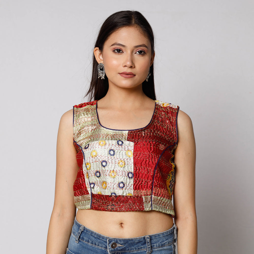 Patchwork Stitched Blouse
