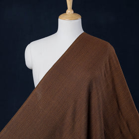 Brown - Kumaun Handwoven Pure Merino Woolen Fabric