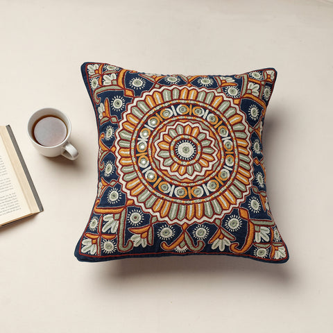  Kala Raksha Pakko Hand Embroidery Cotton Cushion Cover 
