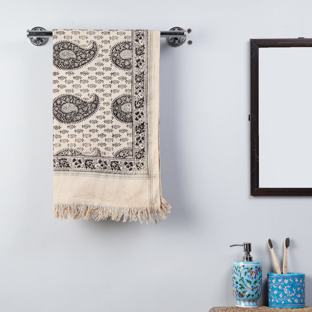 Block Printed Cotton Towel
