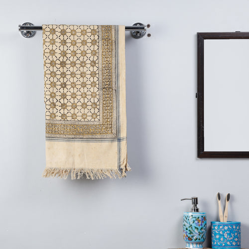 Block Printed Cotton Towel
