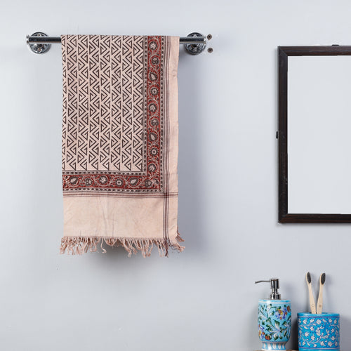 Block Printed Cotton Towel
