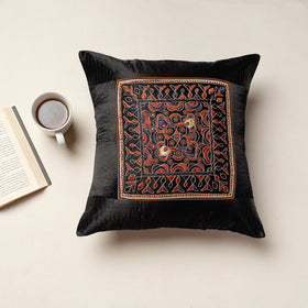  Kutch Pakko Hand Embroidery Mashru Silk Cushion Cover 