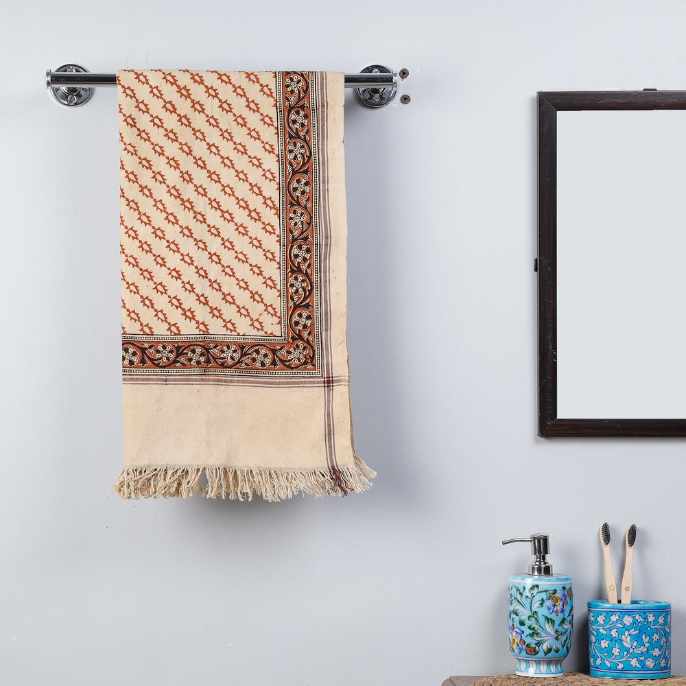 Block Printed Cotton Towel
