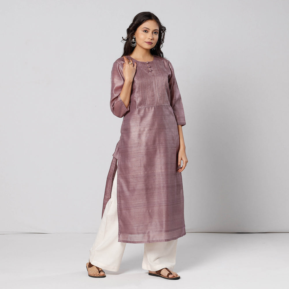 plain silk kurta