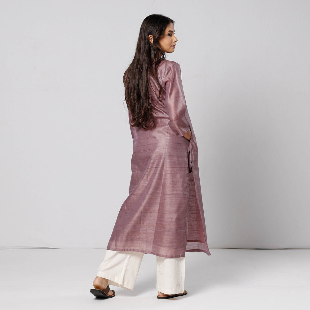 plain silk kurta