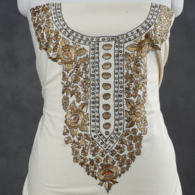  Kashmiri Kashidakari Hand Embroidered Cotton Kurta Material 