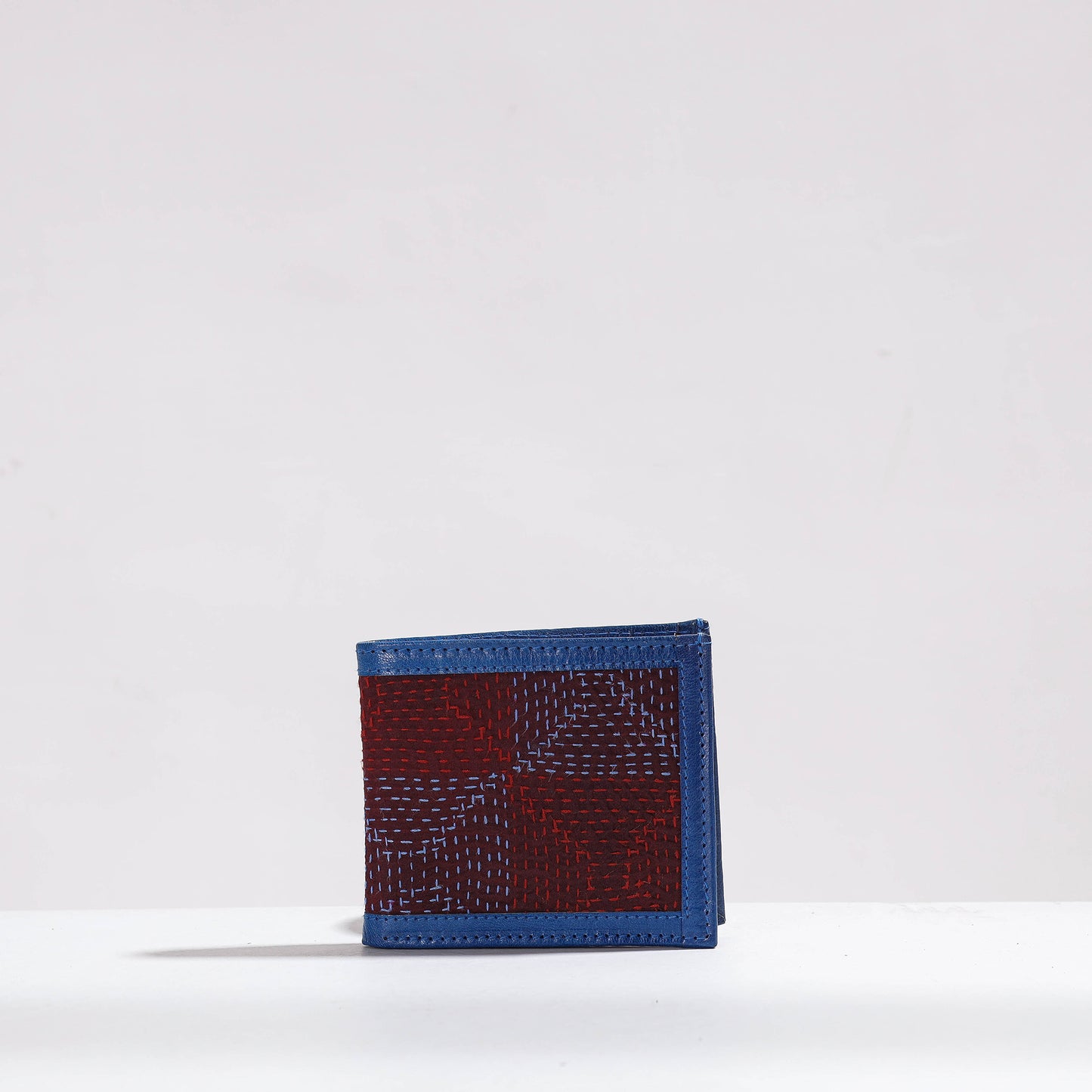 kantha leather wallet