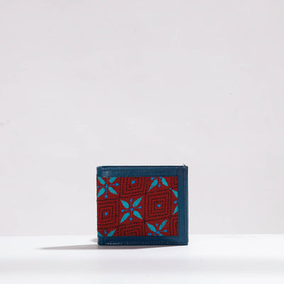 kantha leather wallet