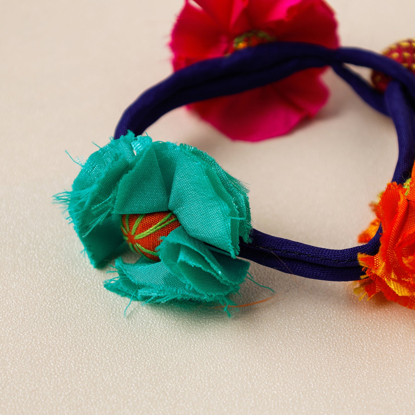 Handmade Flower Anklet by Jugaad