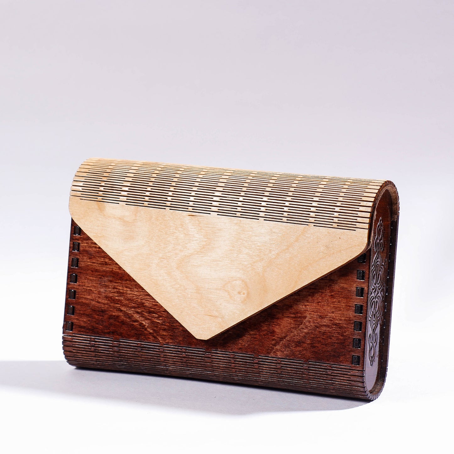 Handcrafted Birch Wooden Clutch