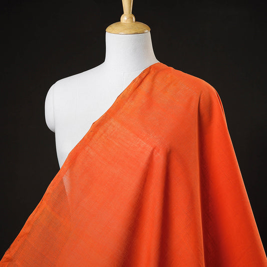 Orange Original Mangalagiri Handloom Cotton Fabric