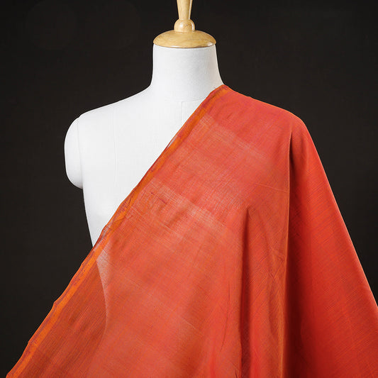 Orange Original Mangalagiri Handloom Cotton Fabric