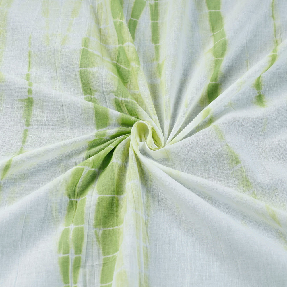 Green - Shibori Tie-Dye Pure Cotton Fabric