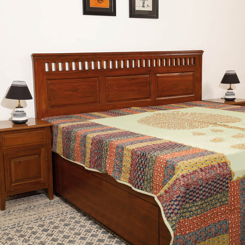 applique double bed cover