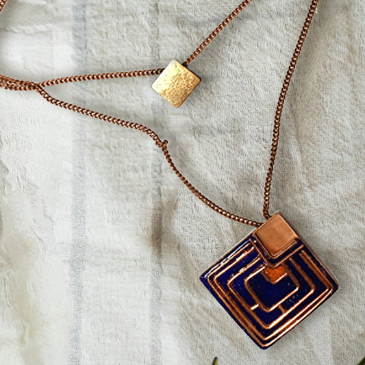 Diamond Copper Necklace by Ekibeki