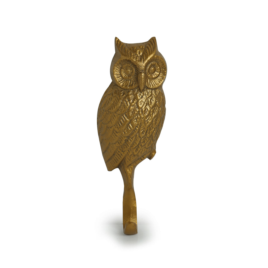'The Ever-Wise Owl' Rustic Aluminium Wall Decor & Wall Hook (8 Inch)