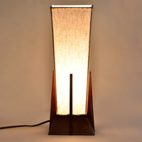 Pyramid Table Lamp In Sheesham Wood (14 Inch)