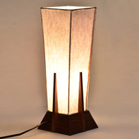 Pyramid Table Lamp In Sheesham Wood (14 Inch)