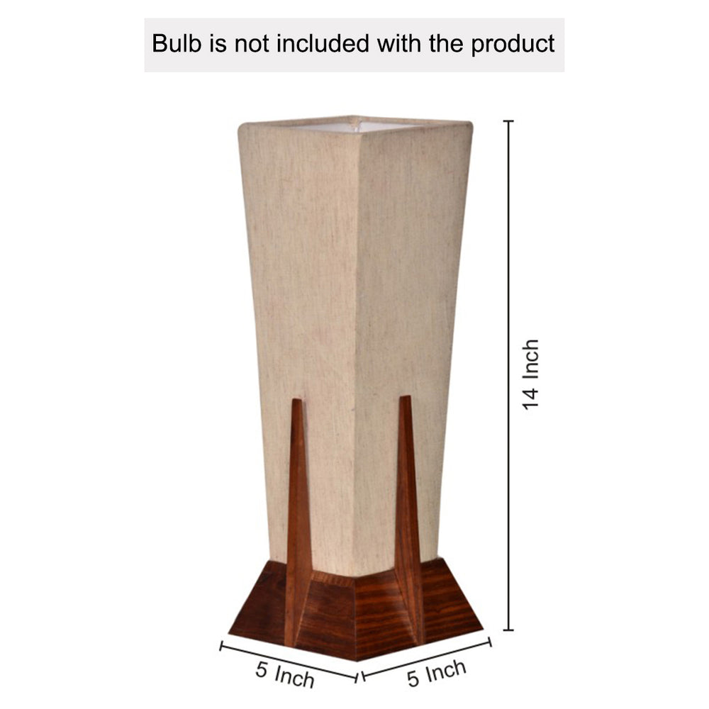 Pyramid Table Lamp In Sheesham Wood (14 Inch)