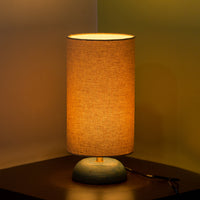 'Faraday' Round Table Lamp In Mango Wood (13 inch)