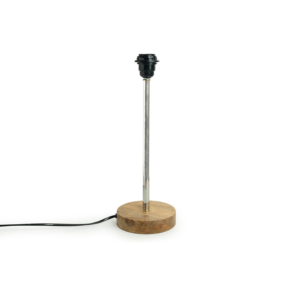 'Moroccan Navy' Handcrafted Table Lamp In Mango Wood & Steel (18 Inch)