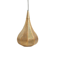 'Morrocan Flame' Hand-etched Pendant Lamp In Iron (13 Inch, Matte Finish)