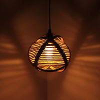 'Jute Goblet' Pendant Lamp In Iron (7 Inch, Matte Finish)