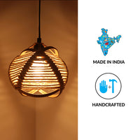 'Jute Goblet' Pendant Lamp In Iron (7 Inch, Matte Finish)