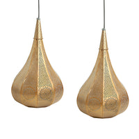 Contemporary Iron Hanging Pendant Ceiling Lamp (Set Of 2, 13 Inch)