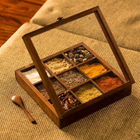 Sheesham Wooden Masala Box
