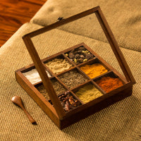 Sheesham Wooden Masala Box